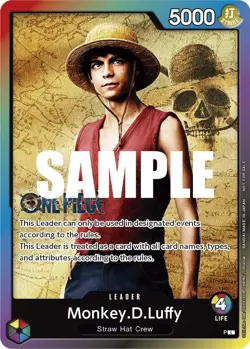 MONKEY D. LUFFY #P, ONE PIECE PROMO, BATTLE LIVE ACTION 2 IN 1 SEALED Rainbow - Image 2
