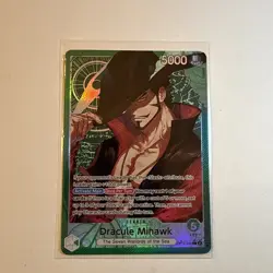 Dracule Mihawk Leader Alt Art Azure Sea’s Seven One Piece CCG OP14-020 - Image 1