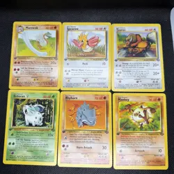 vintage pokemon 1st edition Jungle Lot Bundle 6 Card - Image 1