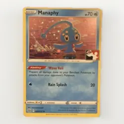 2x Manaphy 041/172 HOLO FOIL - Prize Pack Series Stamp Pokemon Card - Image 2
