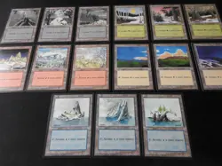 15 Card Basic Land Set French LP/MP [Ice Age] Mtg Magic Free Tracking! - Image 2