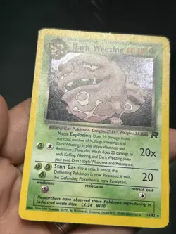 Dark Weezing 14/82 Pokemon Team Rocket Unlim Holo Rare Card WOTC - MP+ - Image 2