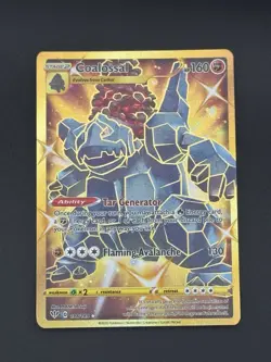 Coalossal 198/189 Pokemon Darkness Ablaze Sword & Shield Secret Rare Card NM - Image 2