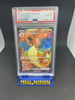 Pokemon TCG Charizard EX Scarlet & Violet 151 Card 183/165 PSA 10 - Image 1