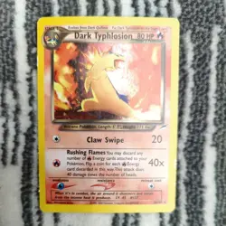 Dark Typhlosion 10/105 Neo Destiny Rare Holo Pokemon Card MP/LP Vintage Nintendo - Image 1