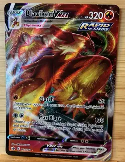 Pokemon TCG Blaziken VMAX Sword & Shield Chilling Reign Card 021/198 Holo NM - Image 1