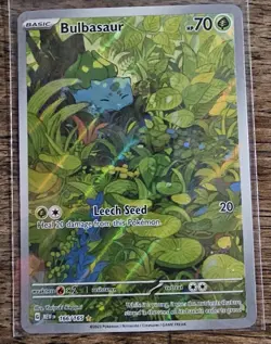 Pokemon TCG Bulbasaur Scarlet & Violet 151 Art Rare Card 166/165 - Image 1