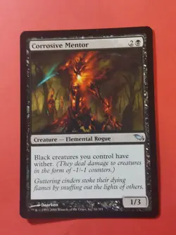 2008 Magic The Gathering Shadowmoor #61 Corrosive Mentor, UC, Blk, NF, cd1 - Image 1