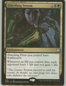 Elderfang Venom 15 Regular Border Non-Foil Near Mint Kaldheim MTG - Image 1