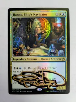 MTG FOIL Hanna, Ship's Navigator SHADOW SIGNED BY TERESE NIELSEN - Image 1