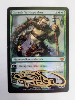 MTG FOIL Garruk Wildspeaker SHADOW SIGNED BY TERESE NIELSEN - Image 1