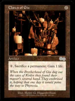 Claws of Gix LP Light Play Urza's Saga MTG [9433] - Image 1