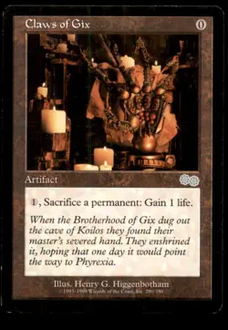 Claws of Gix LP Light Play Urza's Saga MTG [9439] - Image 1