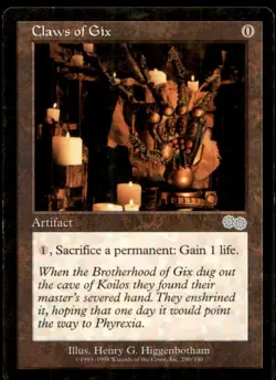 Claws of Gix LP Light Play Urza's Saga MTG [9438] - Image 1
