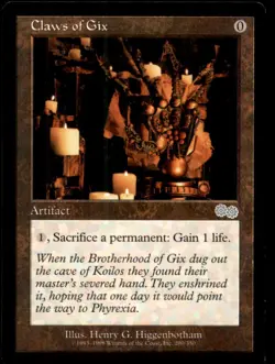 Claws of Gix LP Light Play Urza's Saga MTG [9434] - Image 1