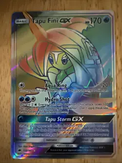 Pokemon Tapu Fini GX Secret Rare Full Art Holo 152/147 SM-Burning Shadows 170 HP - Image 1