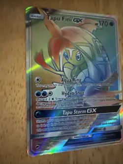 Pokemon Tapu Fini GX Secret Rare Full Art Holo 152/147 SM-Burning Shadows 170 HP - Image 3