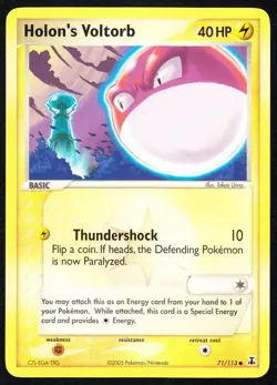 Holon's Voltorb 71/113 Pokemon EX Delta Species NM - Image 1