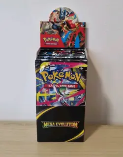 Mega Evolution HALF Booster Box - 18 Pokemon TCG Packs 2025 Open Box - Image 1