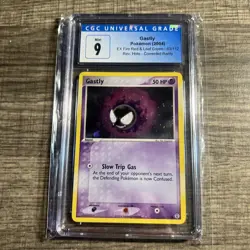 Pokemon Gastly EX Error Rarity Fire Red & Leaf Green #63/112 Rev. Holo CGC 9 - Image 1
