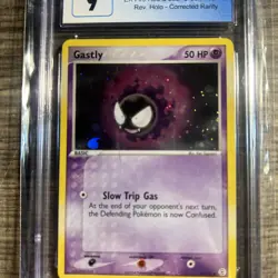 Pokemon Gastly EX Error Rarity Fire Red & Leaf Green #63/112 Rev. Holo CGC 9 - Image 3