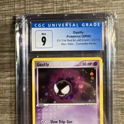 Pokemon Gastly EX Error Rarity Fire Red & Leaf Green #63/112 Rev. Holo CGC 9 - Image 4