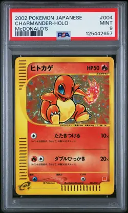 2002 POKEMON JPN MCDONALD'S #004 CHARMANDER-HOLO PSA 9 - Image 1