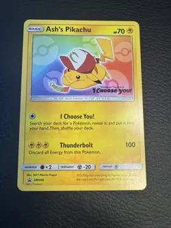 Pokemon - Black Star Promo - Ash's Pikachu - SM108 NM - Image 1