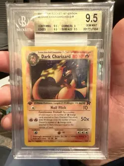 2000 pokemon game 1st edition Dark Charizard HOLO BGS 9.5 gem mint. - Image 1