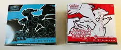 Pokemon Center Black Bolt and White Flare ETB Set Factory Sealed New - Image 1