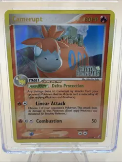 CGC 7 Camerupt Pokemon 2006 3/100 EX Crystal Guardians Reverse Holo NM - Image 2