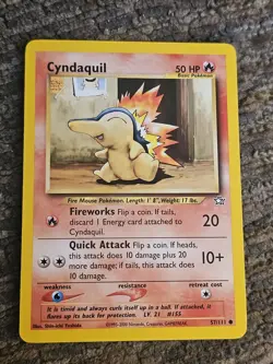 Pokemon TCG Cyndaquil 57/111 Neo Genesis Unlimited Vintage - Image 1