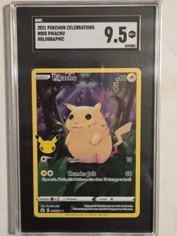 2021 POKEMON CELEBRATIONS #005 PIKACHU (HOLOGRAPHIC) 005/025 SGC 9.5 MT+ - Image 1