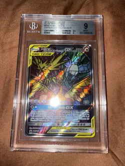 Hidden Fates ETB Promo Pokemon TCG Moltres, Zapdos, Articuno BGS 9 - Image 1