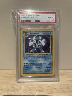 PSA 8 NM-MT Pokemon Poliwrath Base Set Holo 13/102 - Image 1