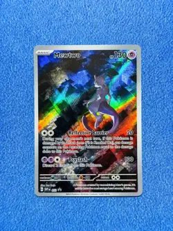 Mewtwo Pokemon SVP Black Star Promo Illustration Rare IR Holo #052 151 UPC 🟣 - Image 1
