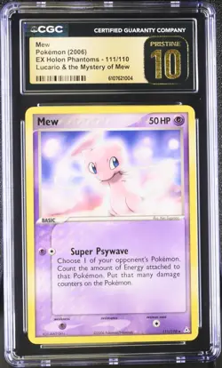 CGC 10 PRISTINE MEW MOVIE DVD PROMO 111/110 EX HOLON PHANTOMS POKEMON 2006 - Image 1