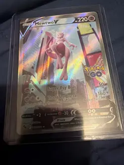 Mewtwo V (Alternate Full Art) 072/078 Pokemon GO Holo - Image 1