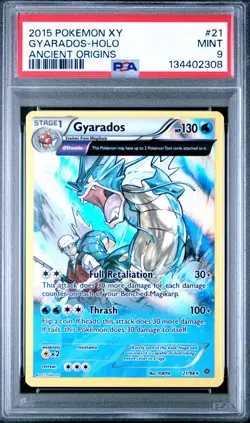 Pokemon XY GYARADOS Ancient Origins HOLO 21/98 ENG ~ PSA 9 - Image 1