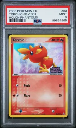 2006 POKEMON EX HOLON PHANTOMS 83/110 TORCHIC REVERSE FOIL PSA 9 **LOW POP 61** - Image 1