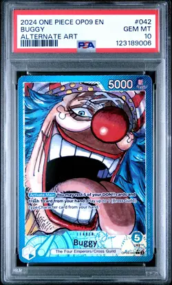 PSA 10 GEM - BUGGY ALT LEADER OP09-042 - ONE PIECE EMPERORS IN THE NEW WORLD - Image 1