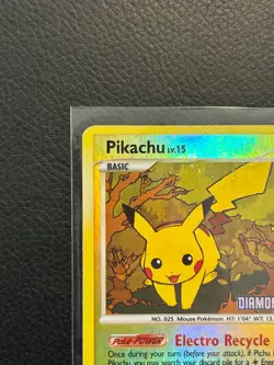Pikachu Stamped Holo - 94/123 - 2007 Pokemon Card: Great Condition, Minor Wear - Image 2