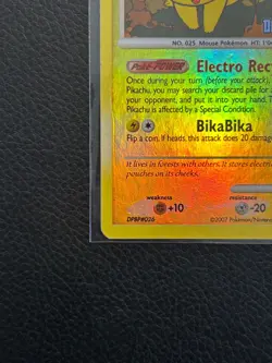 Pikachu Stamped Holo - 94/123 - 2007 Pokemon Card: Great Condition, Minor Wear - Image 5
