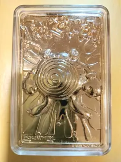 Pokemon 23K Gold Plated Poliwhirl Trading Card 1999 Burger King Limited Edition - Image 3