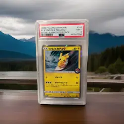 Pokemon 2019 Playing in the Sea Pikachu Card 392/Sm-p PSA 9 - Image 1