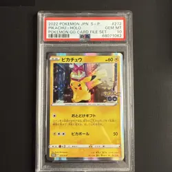 PSA 10 Japanese Pikachu Holo Promo Pokemon Go Card File Set 272/S-P Rare gift - Image 1