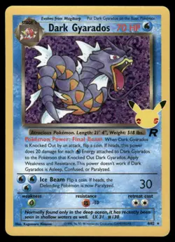 Pokemon Cards Dark Gyarados 82/82 Celebrations: Classic Collection NM - Image 1