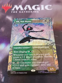 Mtg. Silk, Web Weaver. Foil Borderless. Marvel's Spider-Man. Pack Fresh - Image 1