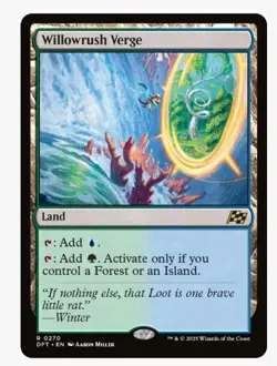 1x MTG Willowrush Verge - Aetherdrift RARE Land! NM Mint! - Image 1