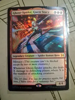 Ghost-Spider, Gwen Stacy (Foil) Marvel's Spiderman Eternal - NM 0014 SPM-MTG - Image 1